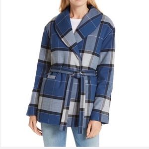 New Nordstrom Signature Belted Plaid Jacket